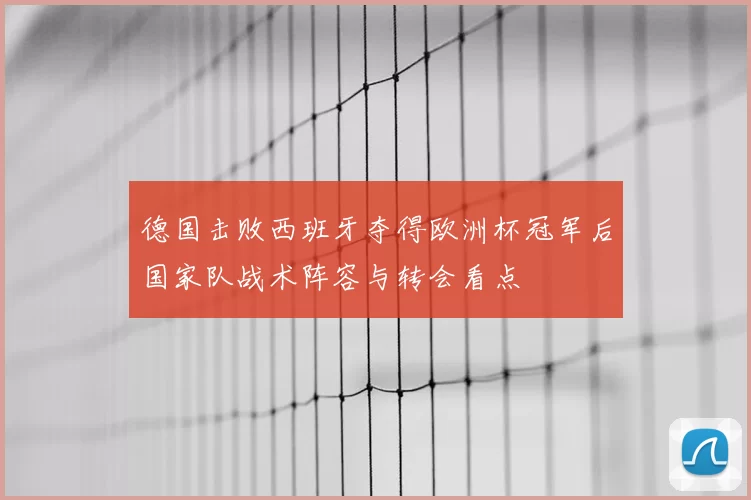 德国击败西班牙夺得欧洲杯冠军后国家队战术阵容与转会看点